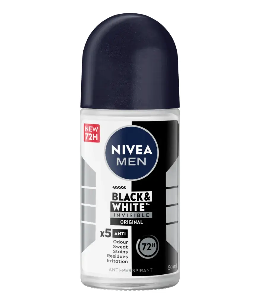 NIVEA ROLL ON BLACK & WHITE INVISIBLE ORIGINAL MEN 50ML 