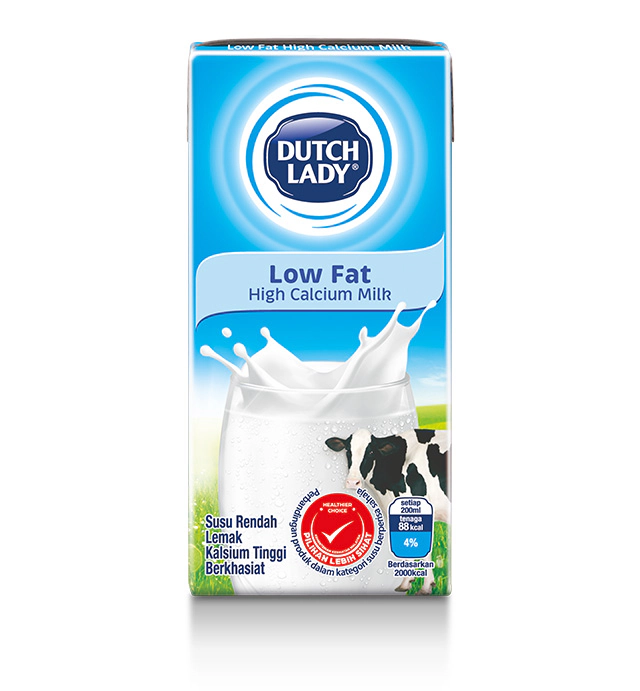 DUTCH LADY UHT MILK 200 ml LOW-FAT