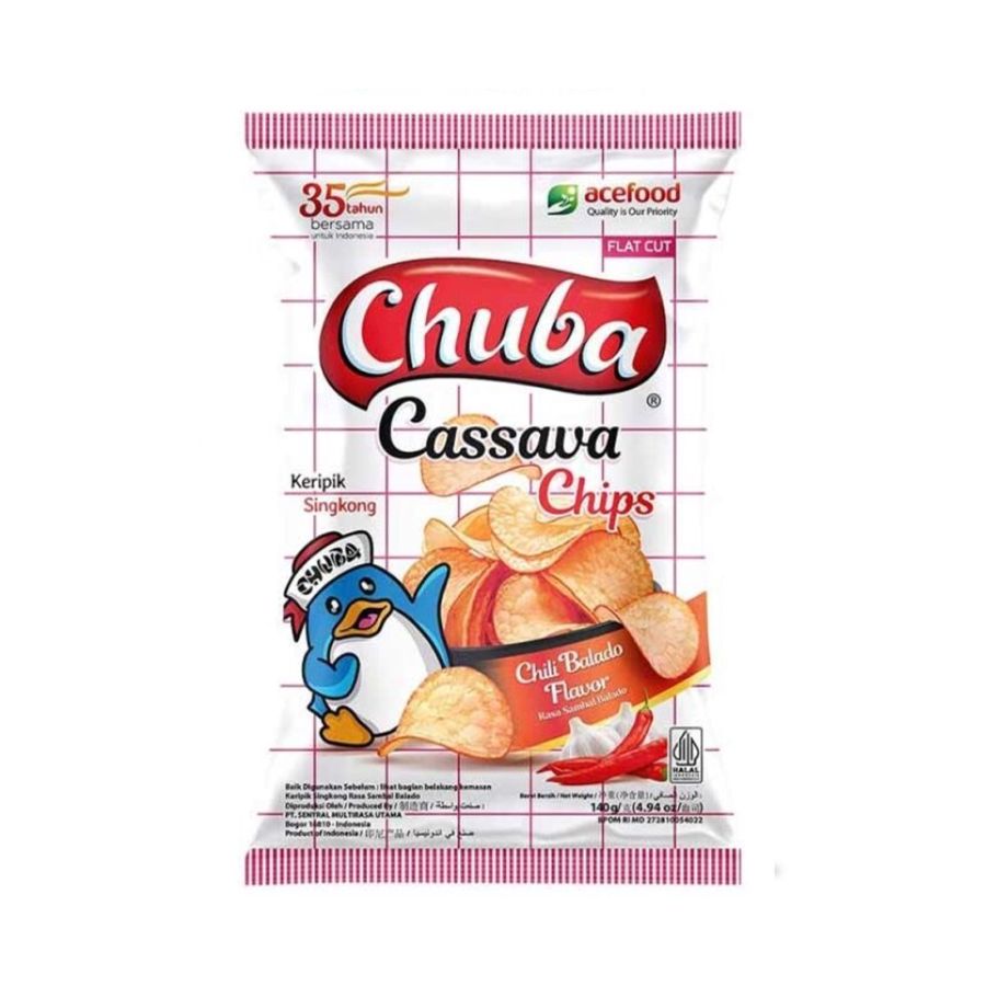 Chuba Cassava Chips 140g (Red Chilli)