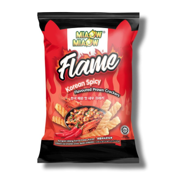 MIAOW MIAOW FLAME KOREAN SPICY PRAWN CRACKERS 50G