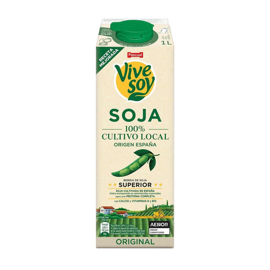PASCUAL VIVE SOY HIGH CALCIUM 1LTR