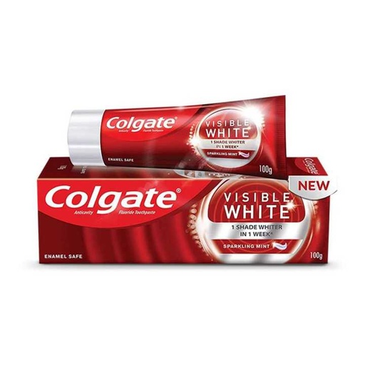 COLGATE T/PASTE VISIBLE WHITE 50GM 